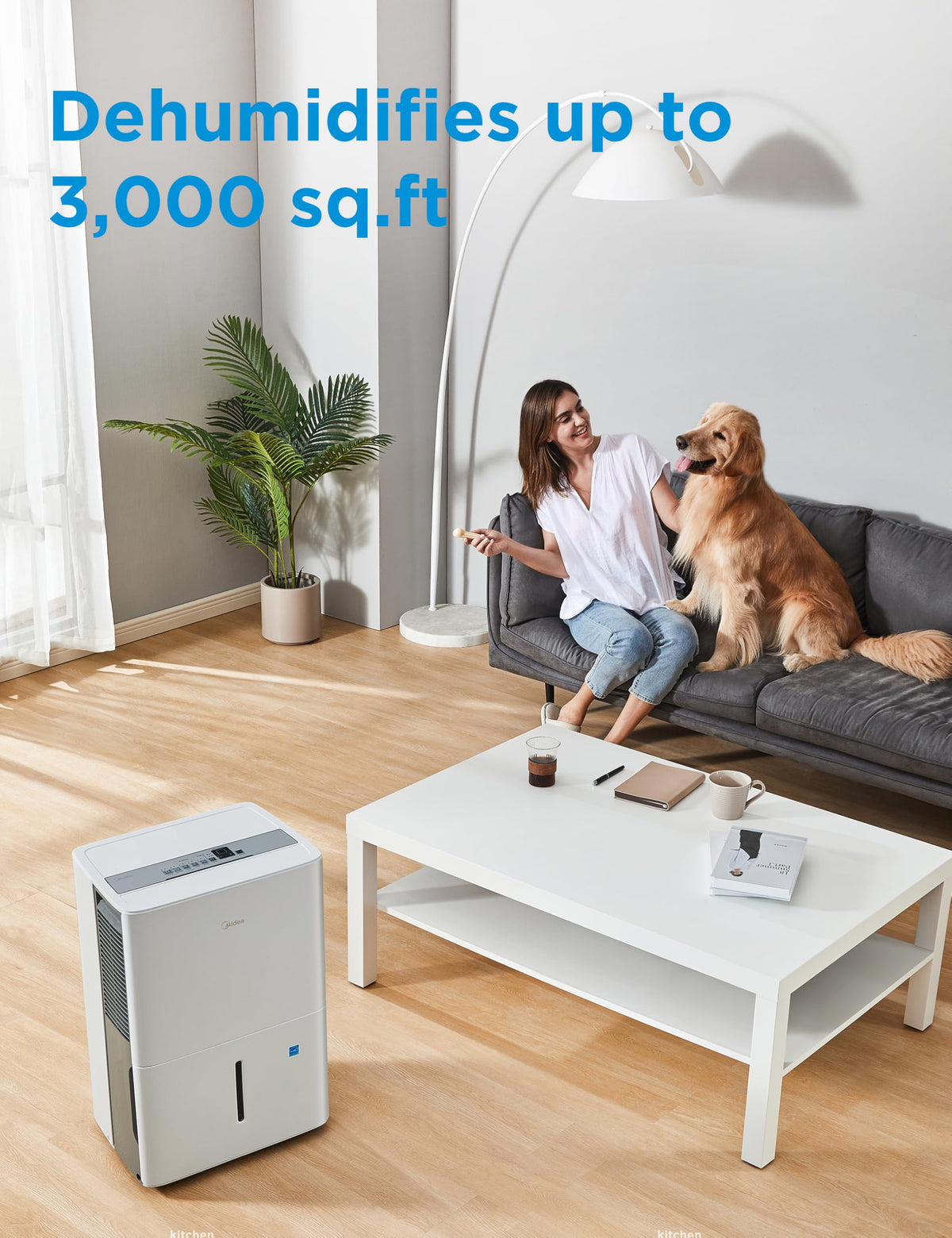 Midea 3,000 Sq. Ft. Energy Star Certified Dehumidifier