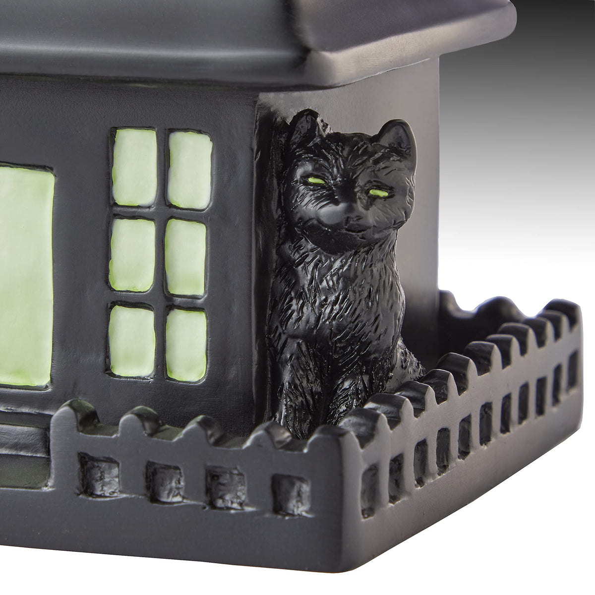 SKL Home Haunted House Glow-in-the-Dark Soap Dispenser, Black