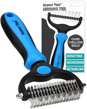 Maxpower Planet Double-Sided Pet Grooming Brush, Large, A1 Blue