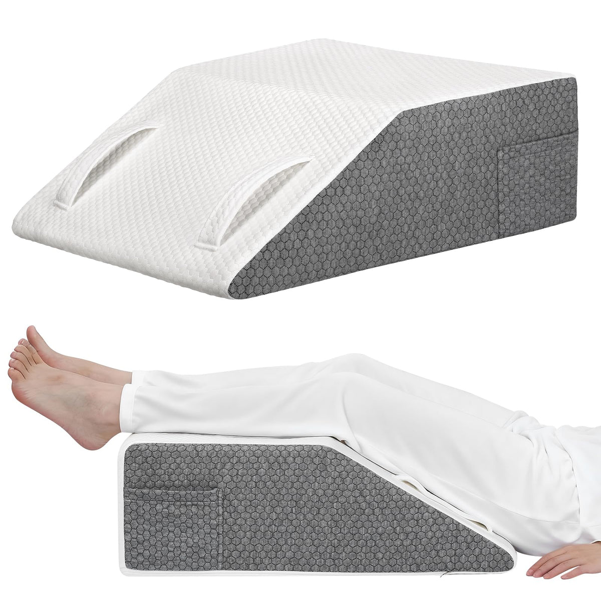 Ceecysaa Leg Elevation Pillow for Bed, 20 cm, High-Density Foam