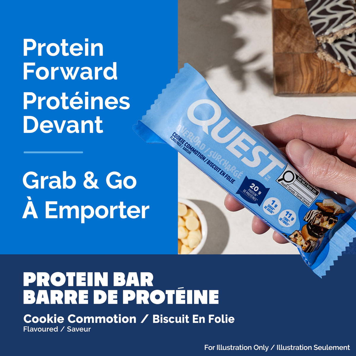 Quest Nutrition Overload Protein Bar, Cookie Commotion, 12 Count