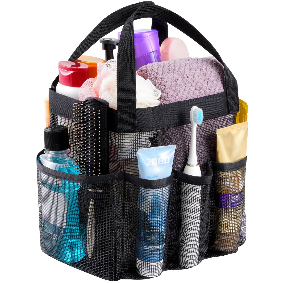 Lifewit Freestanding Mesh Shower Caddy, Medium, Black