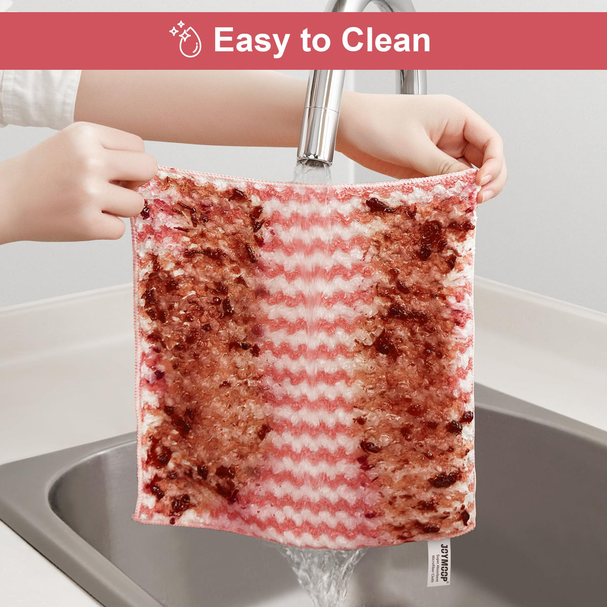 JOYMOOP Microfiber Cleaning Cloths, 18 Pack, 10 x 10 inch