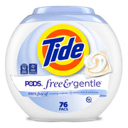 Tide PODS Free & Gentle Laundry Detergent Pacs, 76 Count