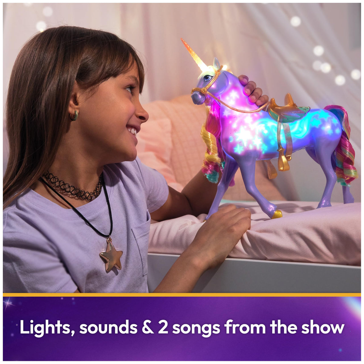 Unicorn Academy Interactive Rainbow Light-Up Wildstar, Ages 4+