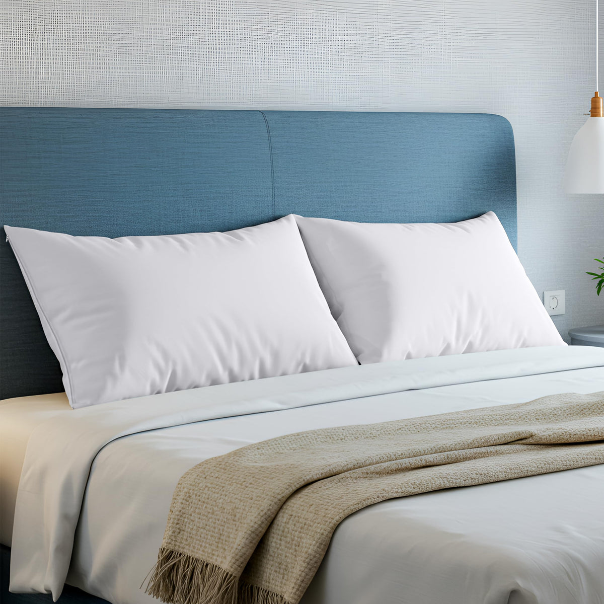 Utopia Bedding Zippered Pillow Protectors, Standard (4 Pack)
