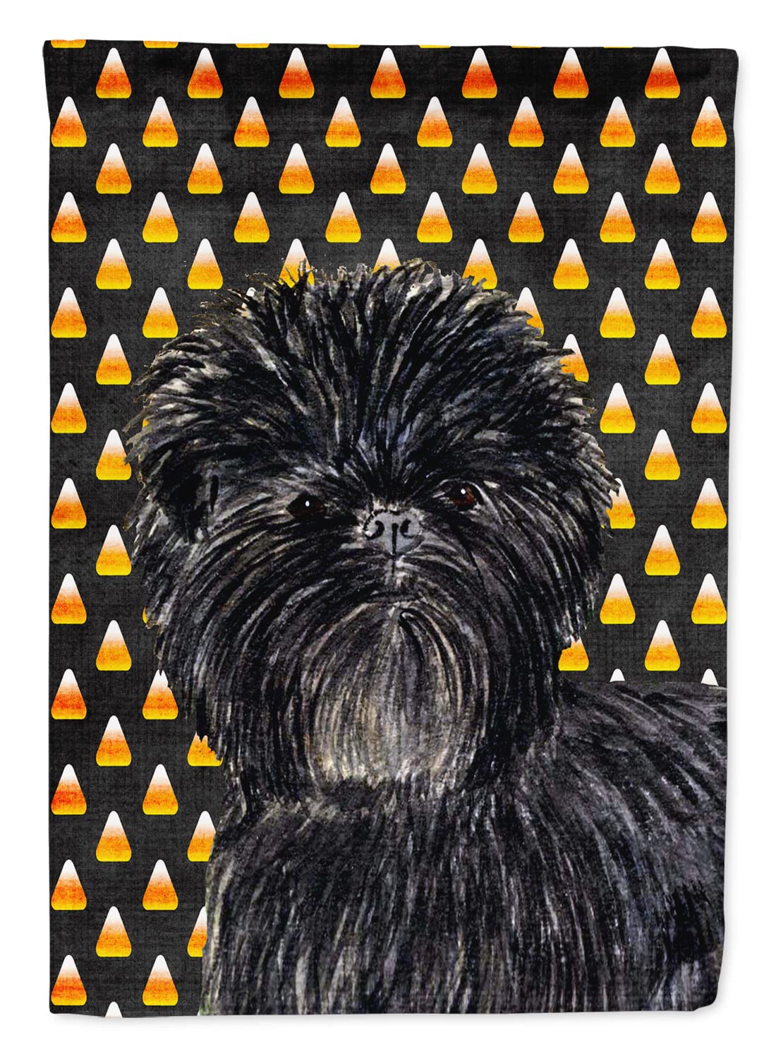 Caroline's Treasures Affenpinscher Candy Corn Halloween Flag