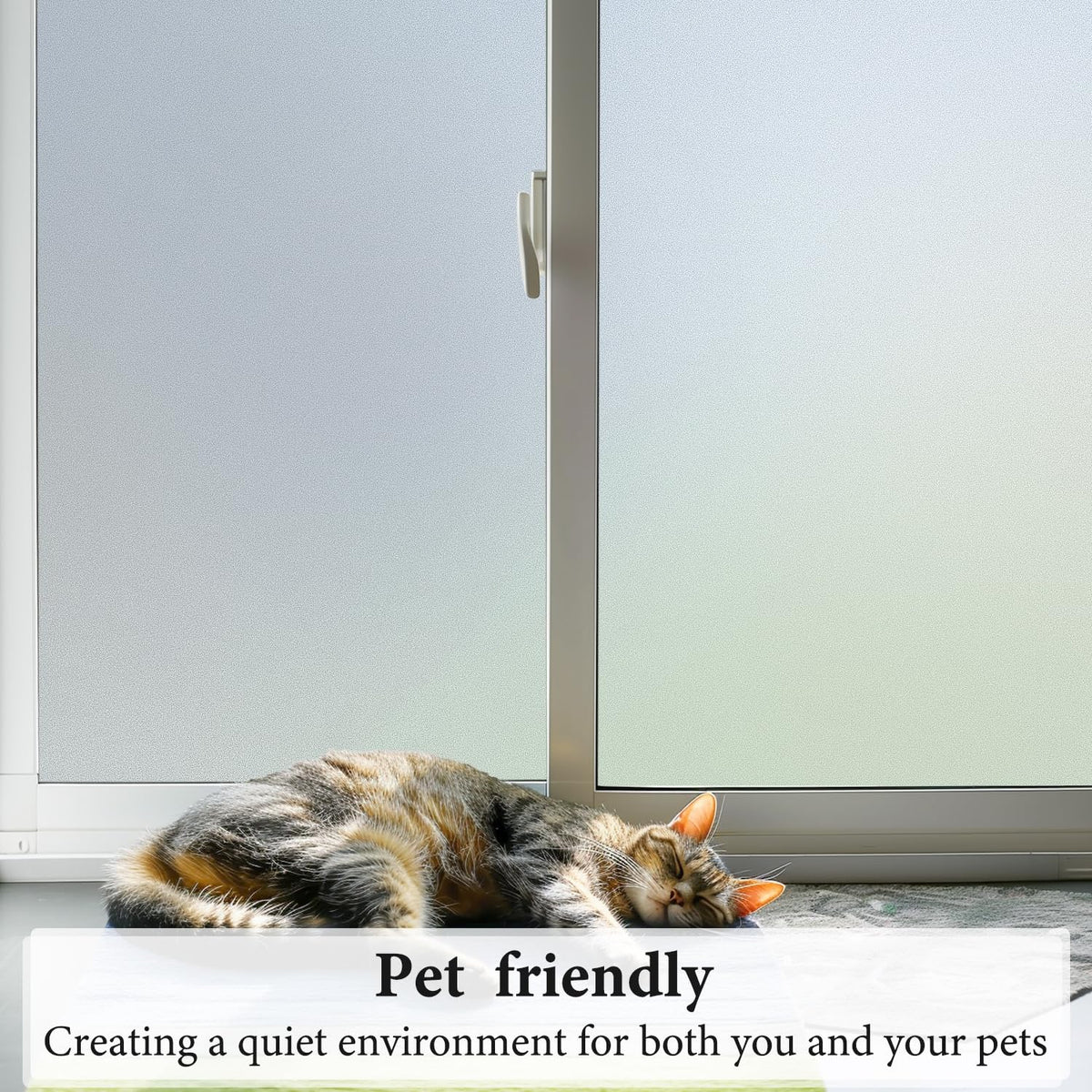 DUOFIRE Static Cling Frosted Privacy Window Film, 44.3 x 200 cm