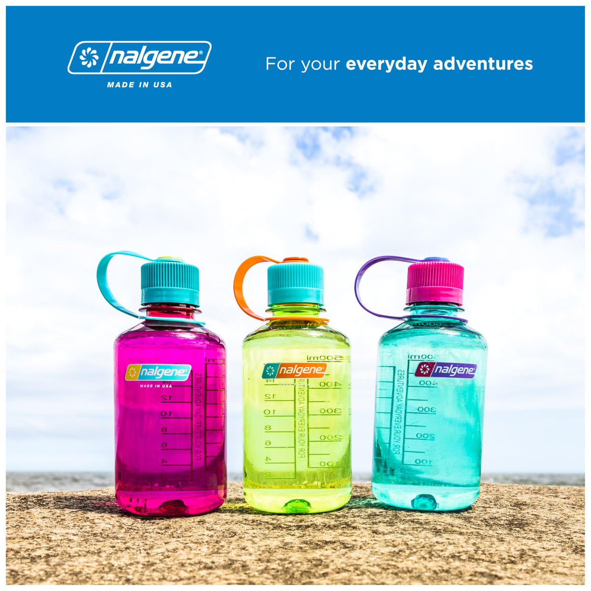 Nalgene 16oz Narrow Mouth Water Bottle, Amethyst