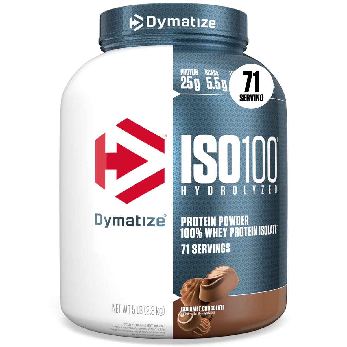 Dymatize ISO100 Hydrolyzed Whey Protein Powder, Chocolate, 2.3kg