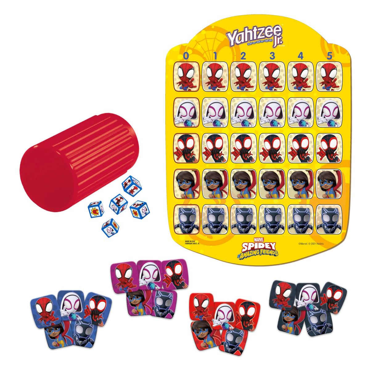 Hasbro Yahtzee Jr. Marvel Spidey and His Amazing Friends Edition
