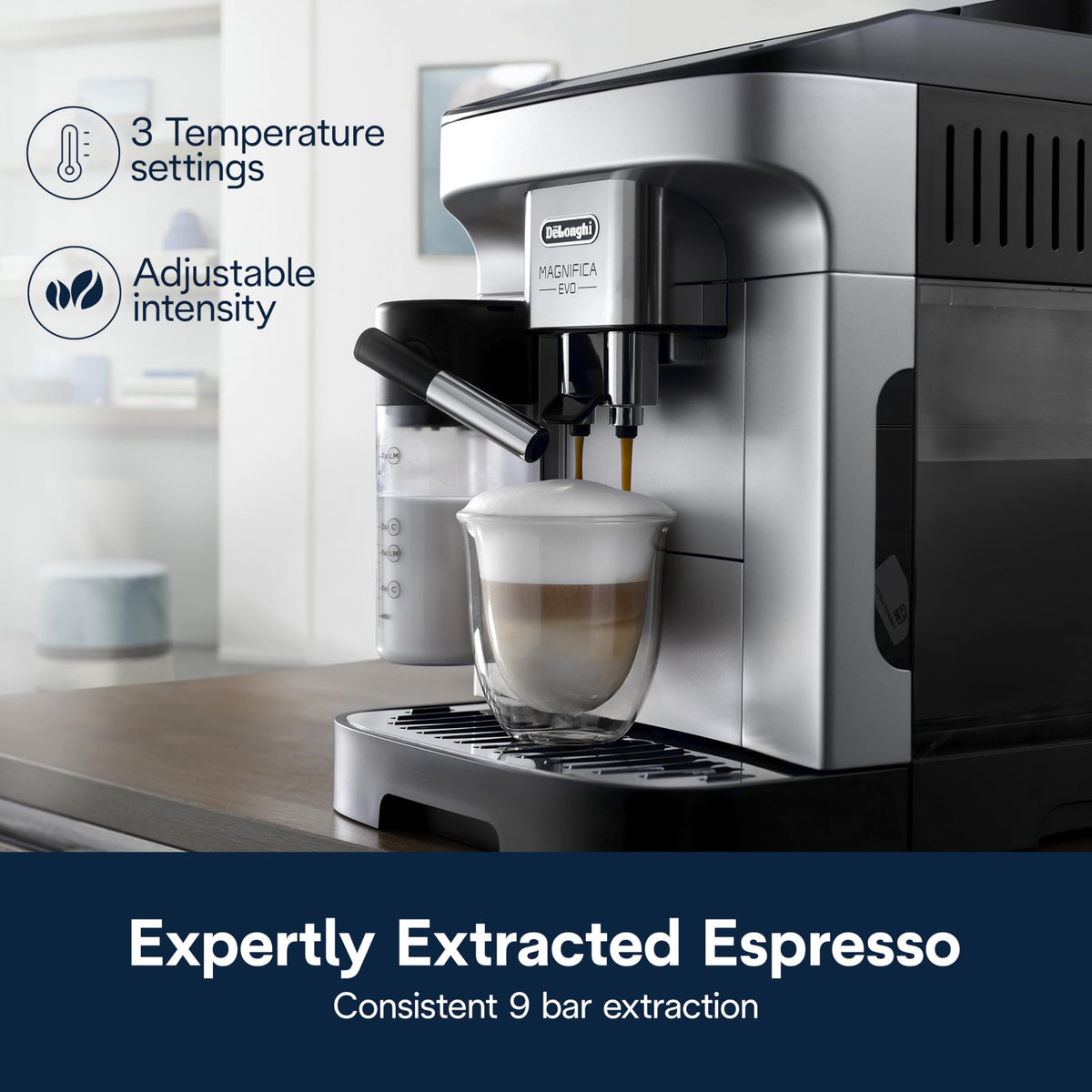 De'Longhi Magnifica Evo Automatic Espresso Machine, ECAM29084SB