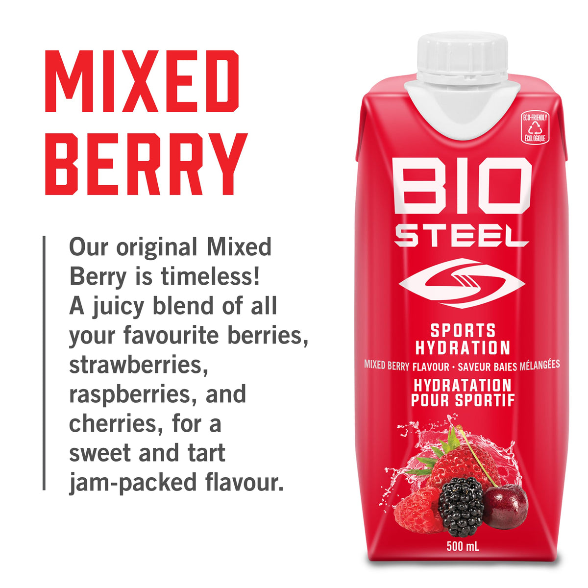 BioSteel Electrolyte Sports Drink, Mixed Berry, 12-Pack