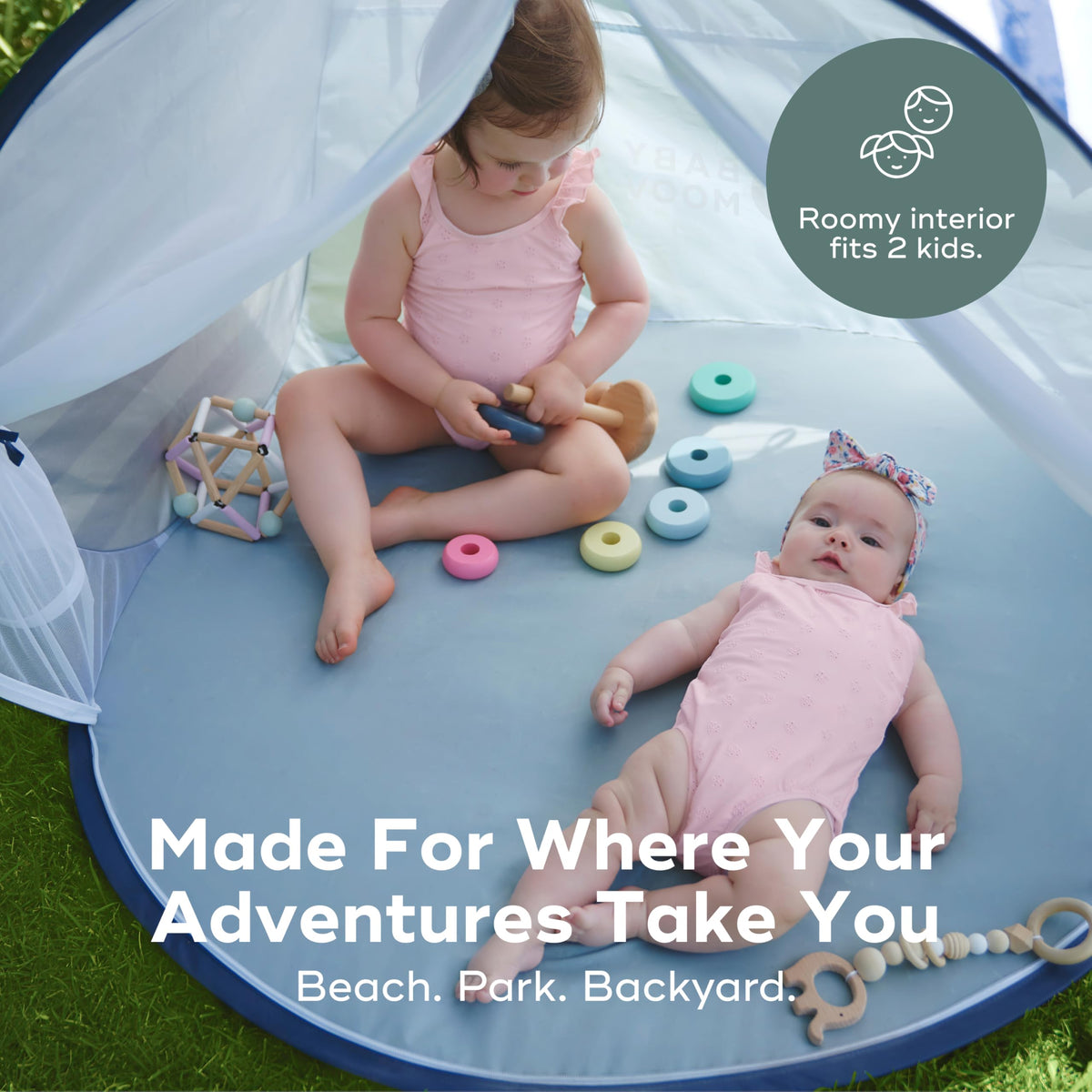 Babymoov Anti-UV Baby Beach Tent, UPF 50+, Marine