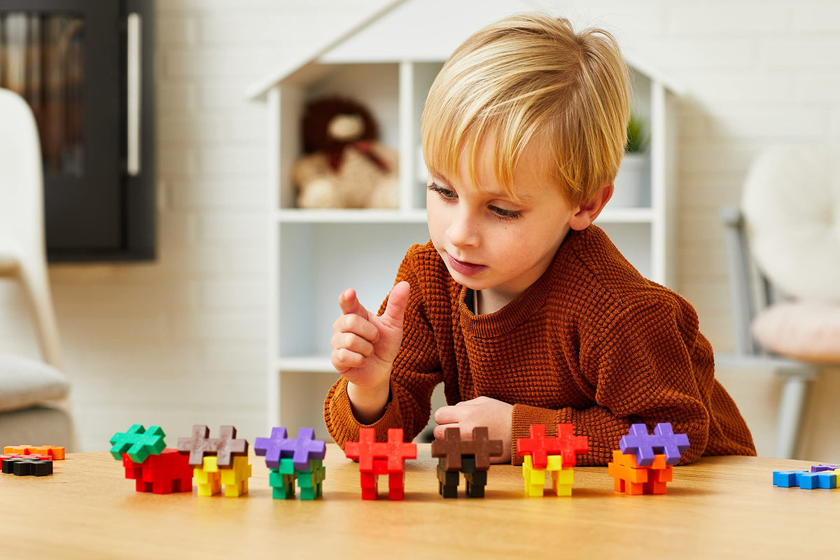 PLUS PLUS Big Basic Colors Mix Building Blocks, 30 x 50 mm, 100 Pcs