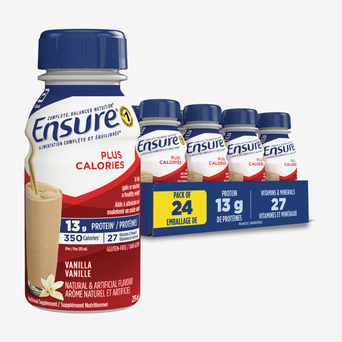Ensure Plus Calories Nutrition Shake, Vanilla, 24 x 235 mL