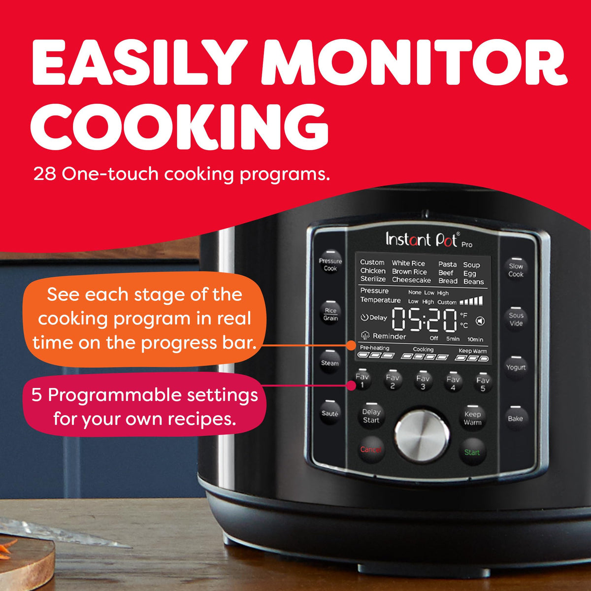 Instant Pot Pro 10-in-1 Pressure Cooker, 8 Qt