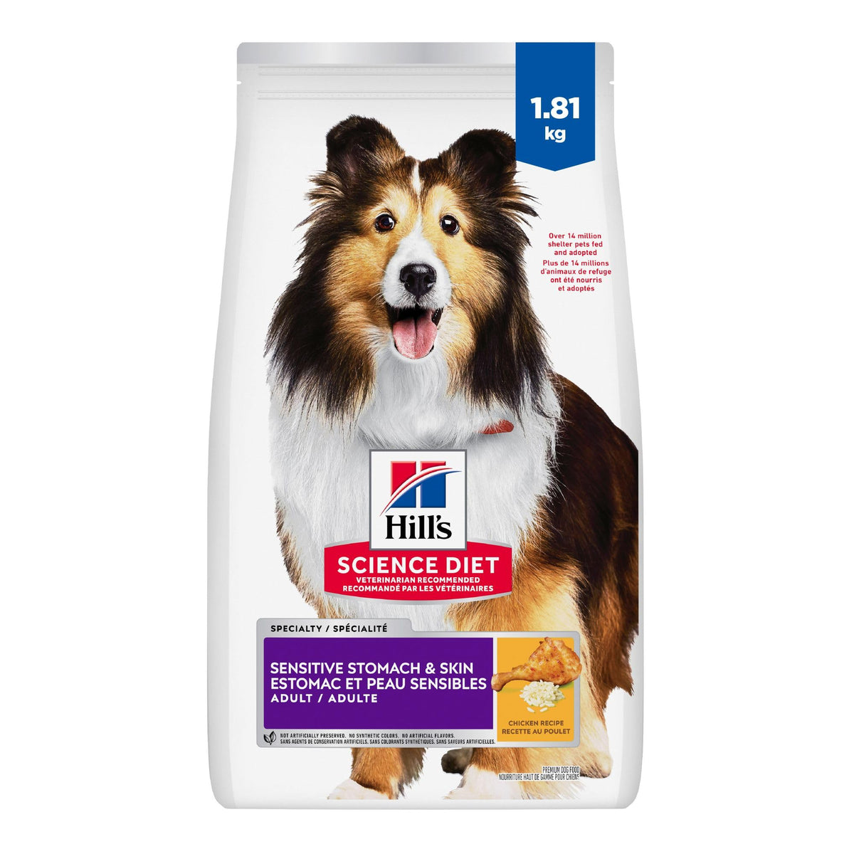 Hill's Science Diet Adult Sensitive Stomach & Skin Dog Food, 1.81 kg