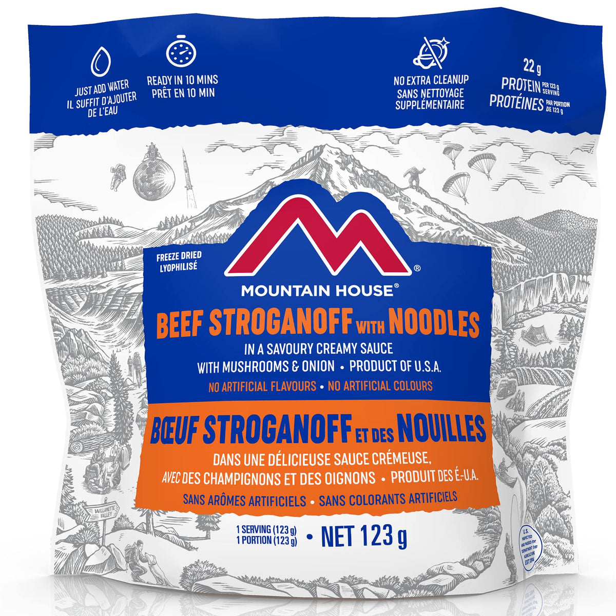 Mountain House Beef Stroganoff Freeze-Dried Meal, Single Pouch