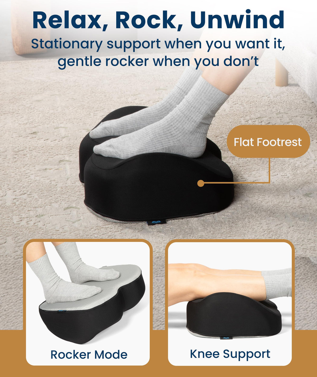 Everlasting Comfort Memory Foam Under Desk Foot Rest