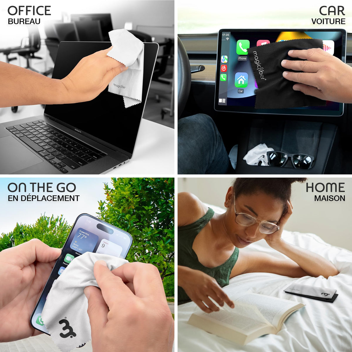 MagicFiber Microfiber Cleaning Cloths, 6x7 in, 6 Pack