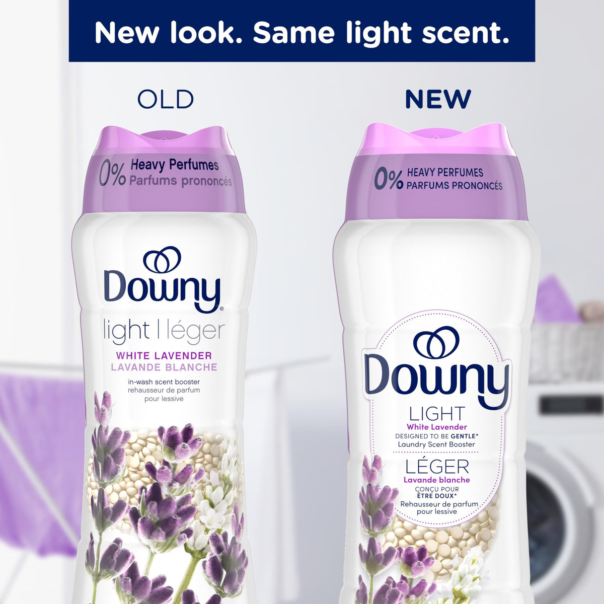 Downy Light Laundry Scent Booster Beads, White Lavender, 680 g