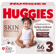 Huggies Skin Essentials Baby Diapers, Size 3 (16-28 lbs), 66 Count