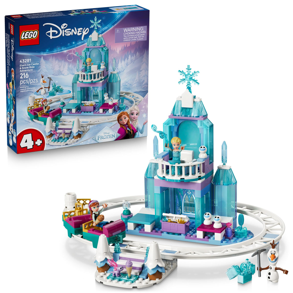 LEGO Disney Frozen Elsa's Ice Castle & Snow Ride Adventure, 43281
