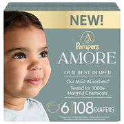Pampers AMORE Diapers, Size 6, 108 Count