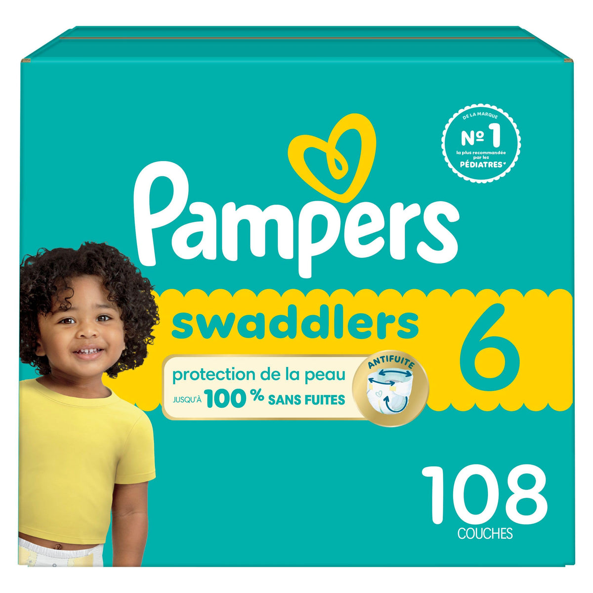 Pampers Swaddlers Diapers, Size 6, 108 Count