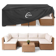 Kipiea Waterproof Rectangular Patio Furniture Cover, 98 x 98 x 28 in