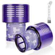 Leadaybetter Vacuum Filter for Dyson V10, 2 Pack with Brush