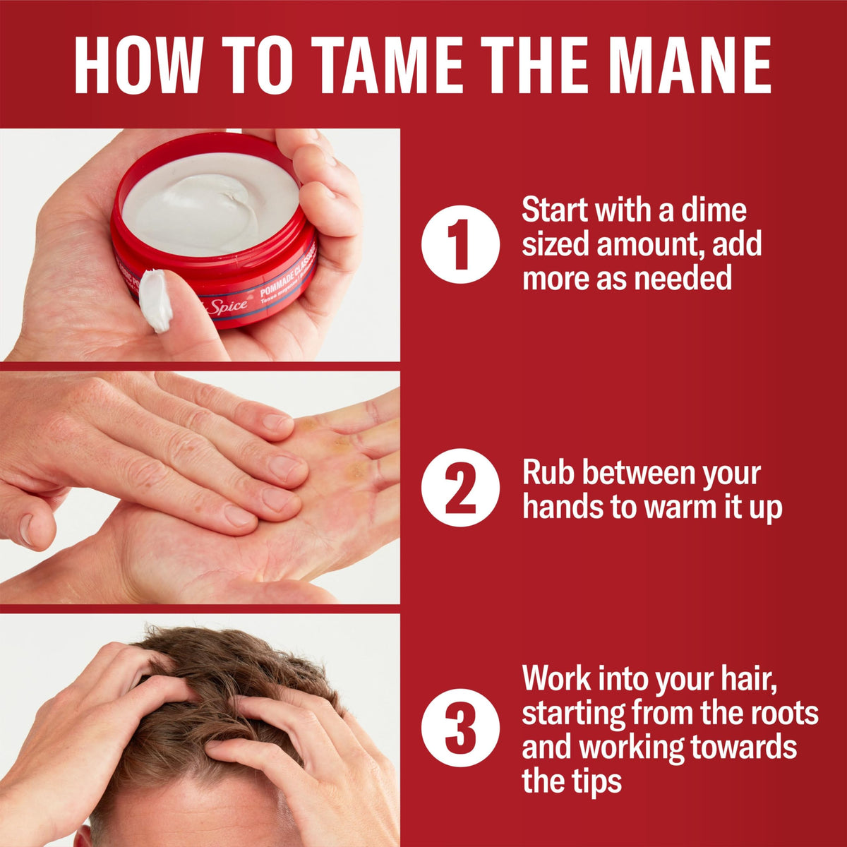 Old Spice Hair Styling Pomade for Men, Medium Hold, 2 x 63 g