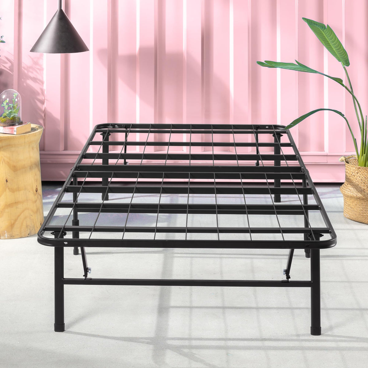 ZINUS SmartBase 14-Inch Metal Platform Bed Frame, Black, Twin