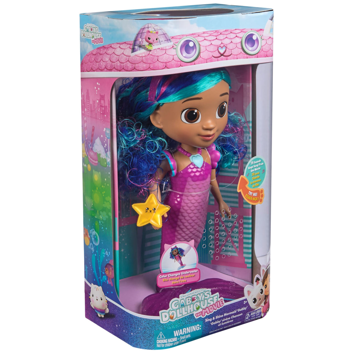 DreamWorks Gabby's Dollhouse Sing & Shine Mermaid Gabby Doll