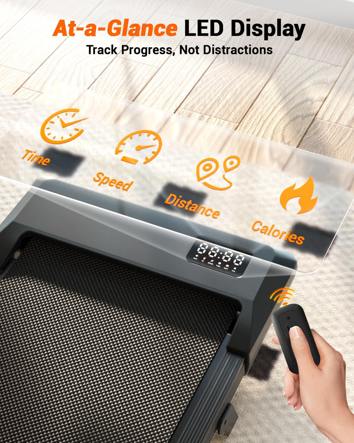 MJWW Walking Pad Under Desk Treadmill, 6% Incline, 2.5 HP