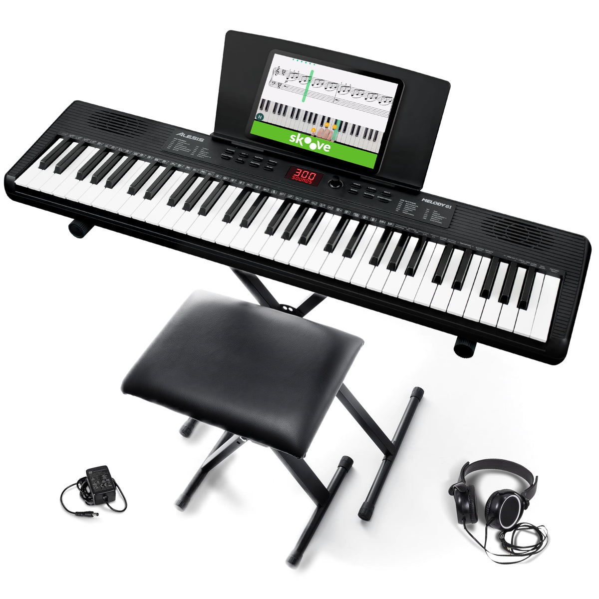 Alesis Melody 61 MK4 61-Key Piano Keyboard Bundle