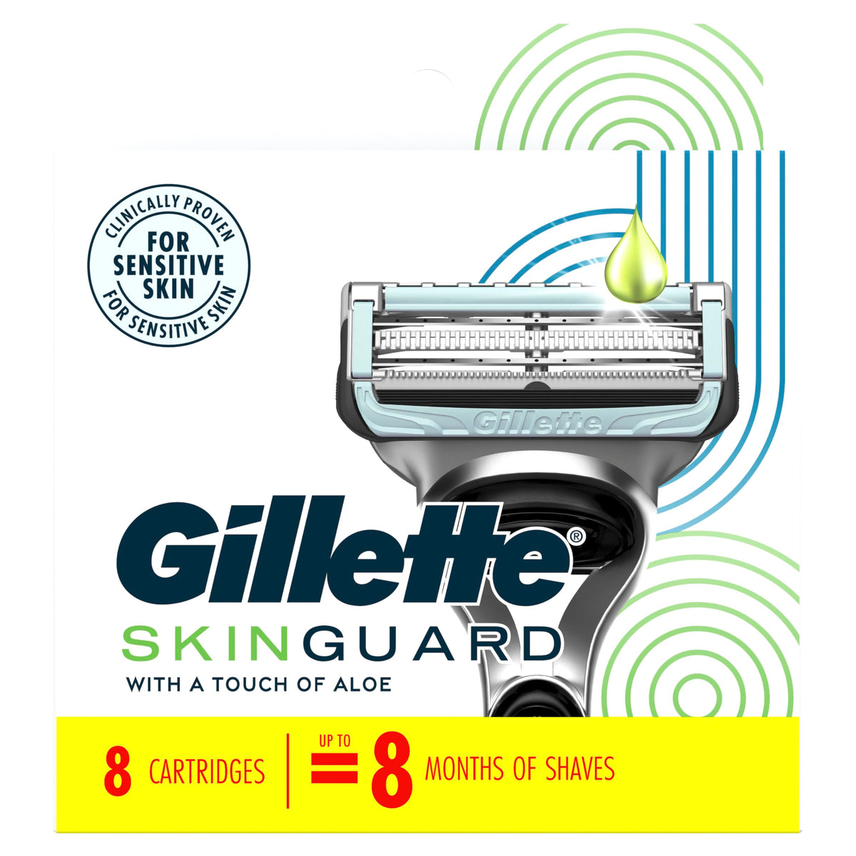 Gillette Skinguard Men's Razor Blade Refills, 8 Refills