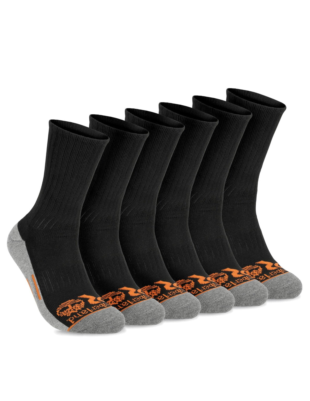 Timberland PRO Sorbtek Moisture Control Men's Socks, 6 Pairs, Black