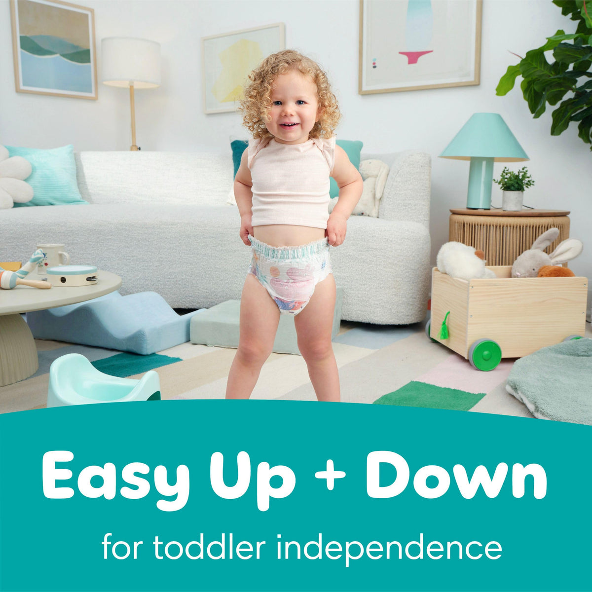 Pampers Easy Ups Girls & Boys Training Pants, Size 7 (5T6T), 70 Count