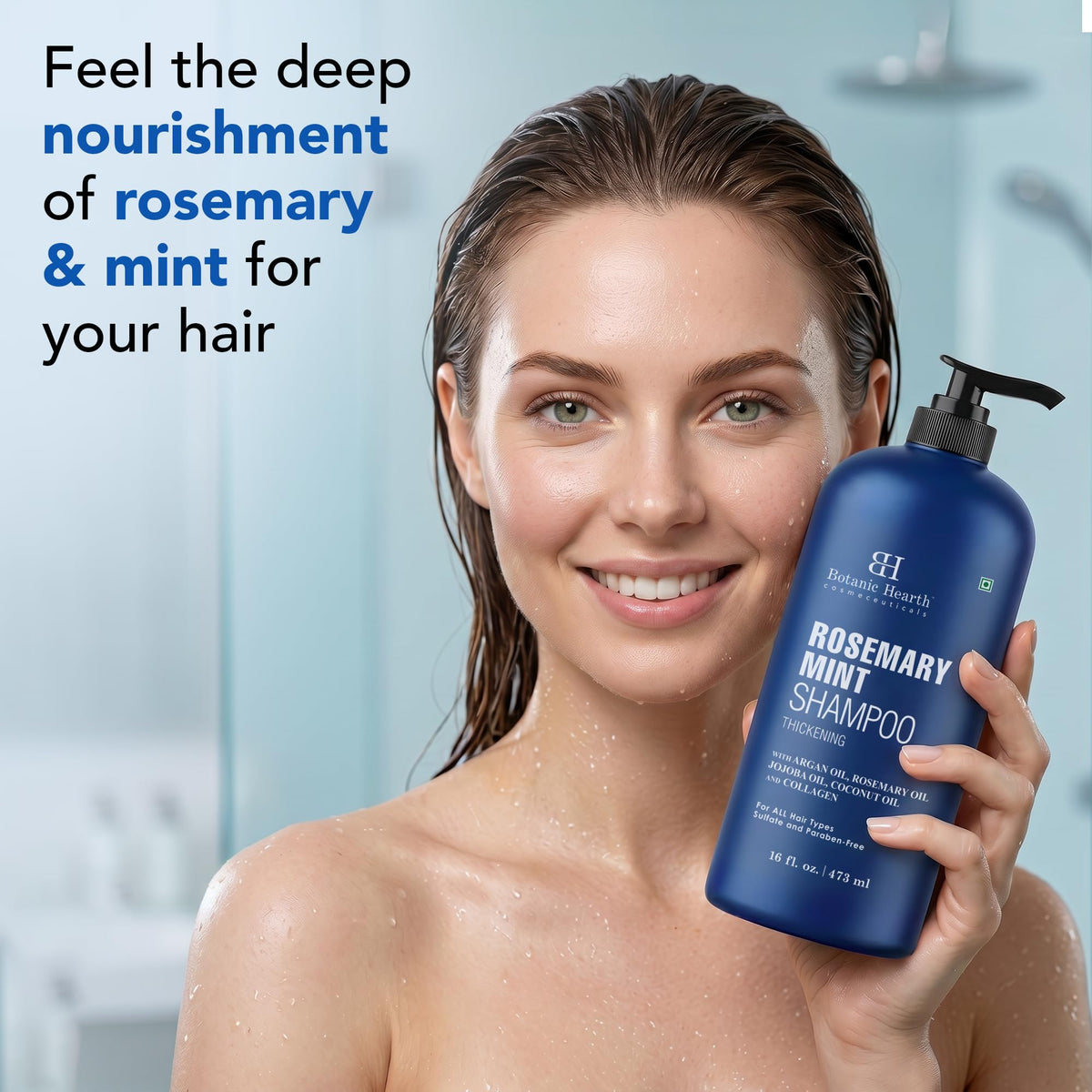Botanic Hearth Rosemary Shampoo with Biotin and Mint, 16 fl oz