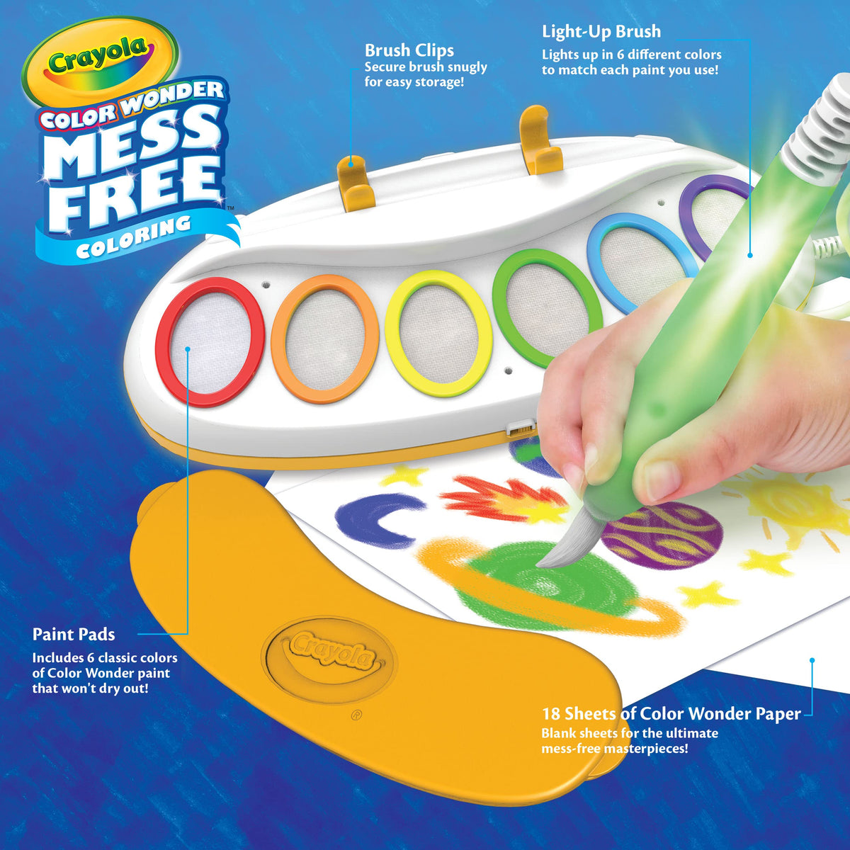 Crayola Color Wonder Magic Light Brush Painting Station, Ages 3+