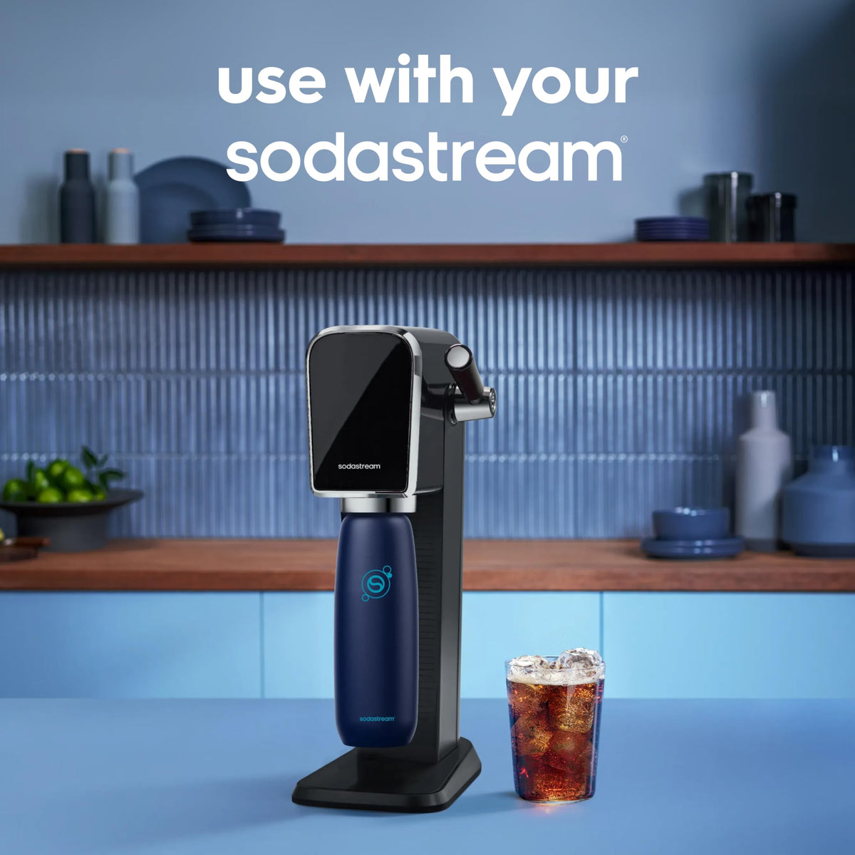 SodaStream Fizz and Go Cool Bottle, Blueberry, 0.9L