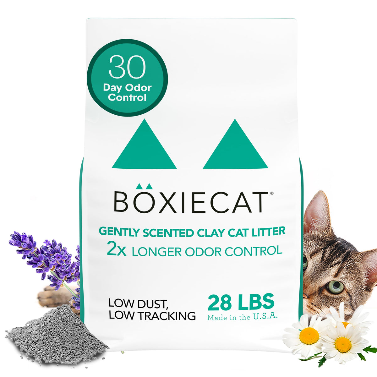Boxie Gently Scented Clumping Clay Cat Litter, 28 lb