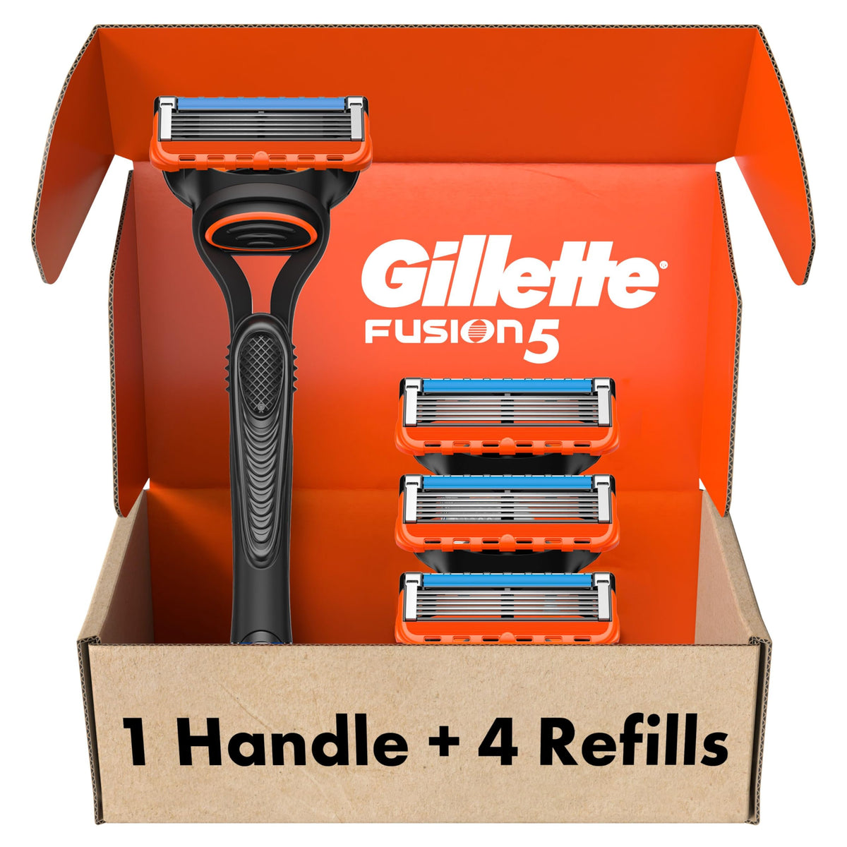 Gillette Fusion5 Razor, 1 Handle + 4 Refills