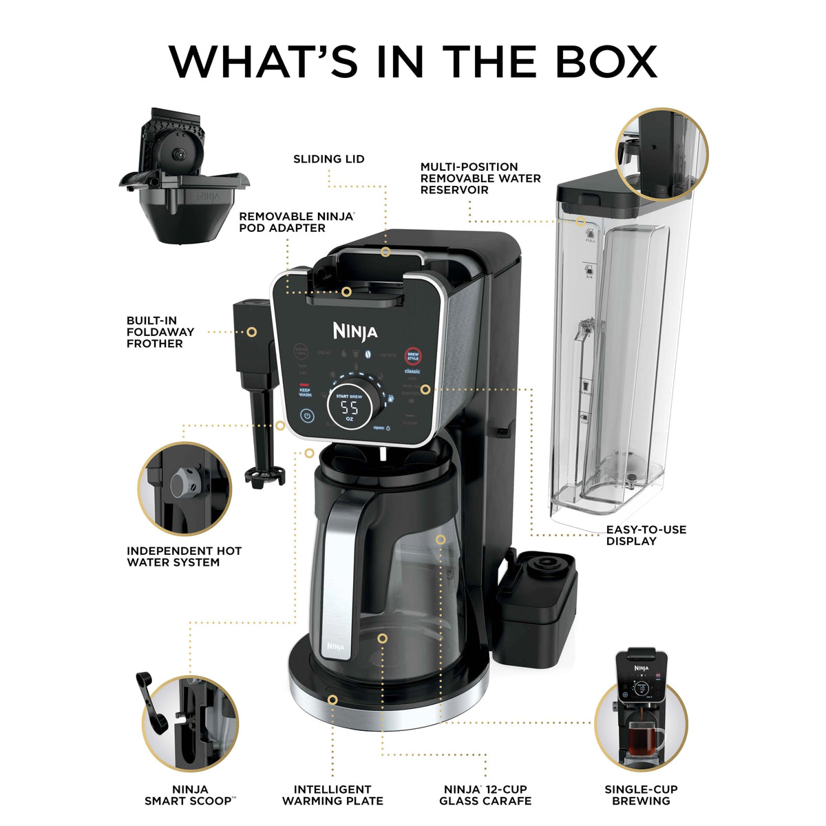Ninja CFP301C DualBrew Pro Specialty Coffee System, Black