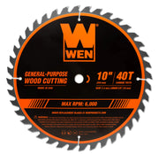 Wen BL1040 10" 40-Tooth Carbide-Tipped Woodworking Saw Blade