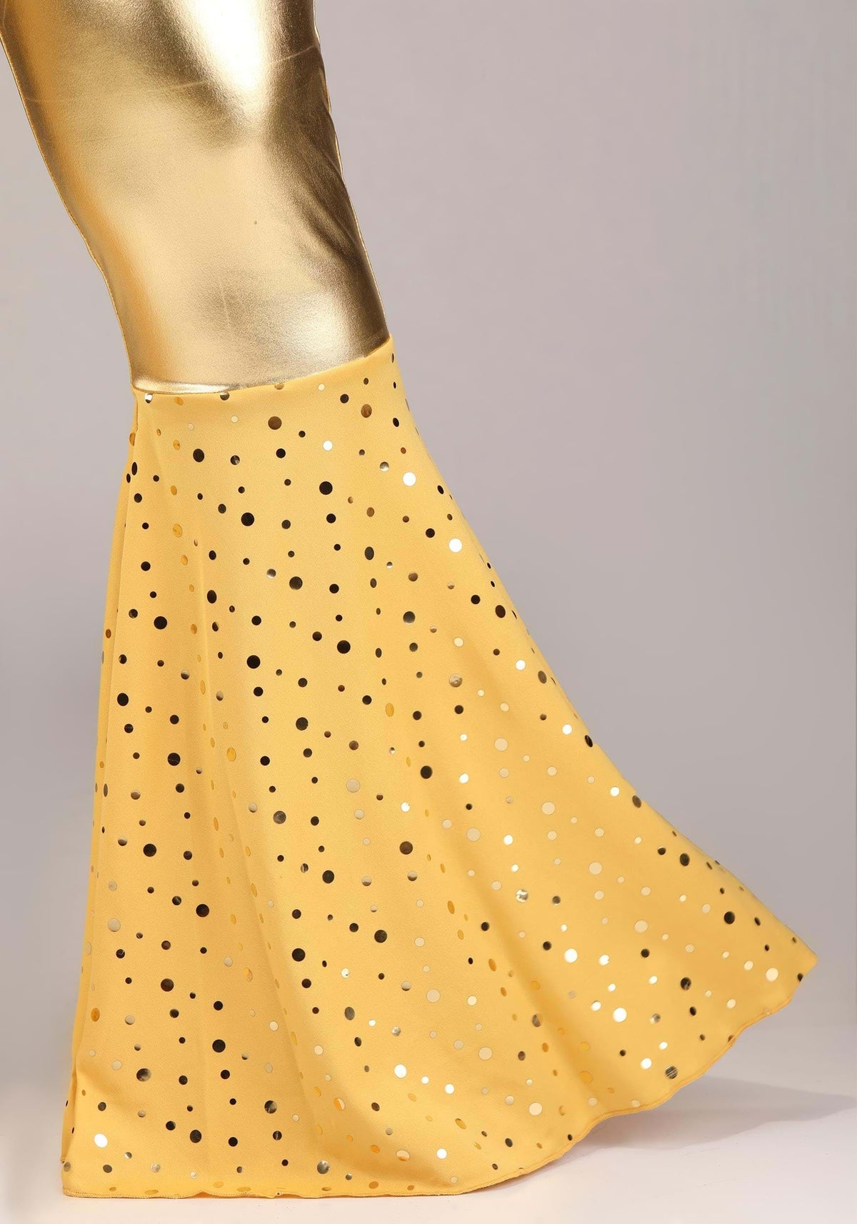 Dreamgirl Women's 70s Disco Fox Costume, Gold Jumpsuit, X-Large