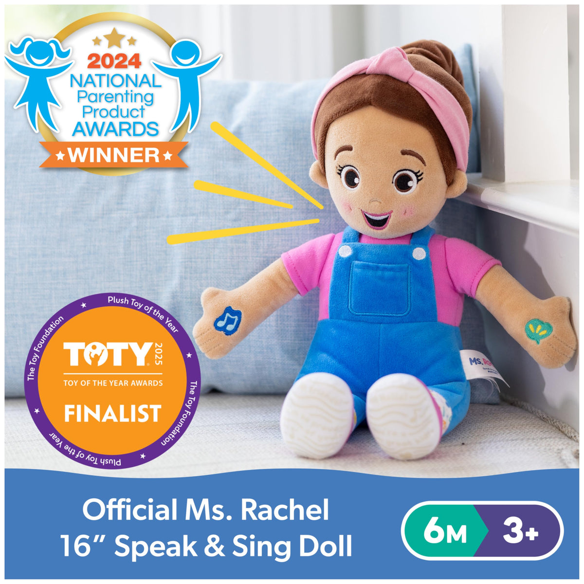 Ms. Rachel Speak & Sing Doll, 16"