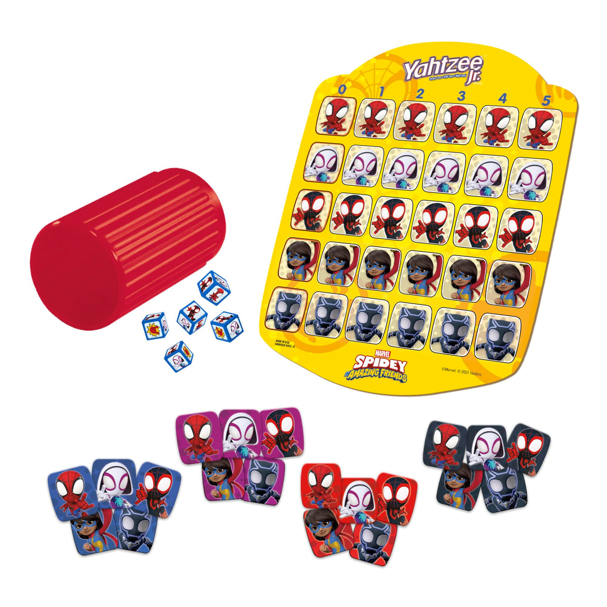 Hasbro Yahtzee Jr. Marvel Spidey and His Amazing Friends Edition